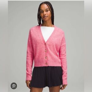 lululemon athletica Pink Button-Up Cardigan